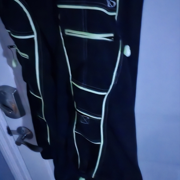 Macgear III Wide Leg Glow Cyber Goth Raver Pants Streetwear Grail - Picture 3 of 13